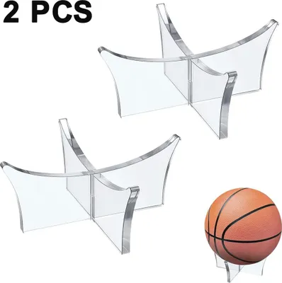 Produktbild von 2 Stück Basketballständer, Fußballständer, Acryl-Ball-Präsentationsständer, transparenter Basketball-, Fußball- und Volleyball-Bowlingkugel-Präsentationsständer