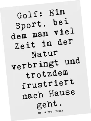 Produktbild von Mr. & Mrs. Panda Postkarte Spruch Golf Erlebnis - Weiß - Geschenk, Präzision, Atmosphäre, Ansichtskarten, Grußkarte, Sport, Sportler Geschenke, Sportarten, Abschlag