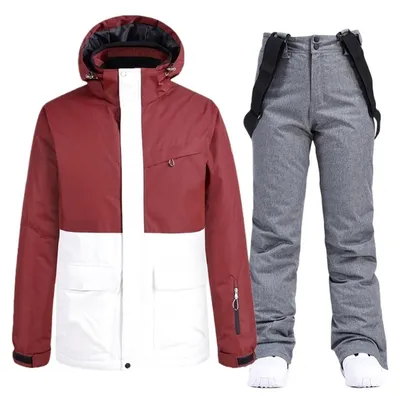 Imagen del producto de Traje de esquí de invierno para mujer, conjunto que incluye chaqueta y pantalones