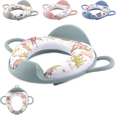 Produktbild von Lorelli Toilettensitz Rckenlehne Handgriff gepolstert, Spritzschutz, Kunststoff dunkelgrn
