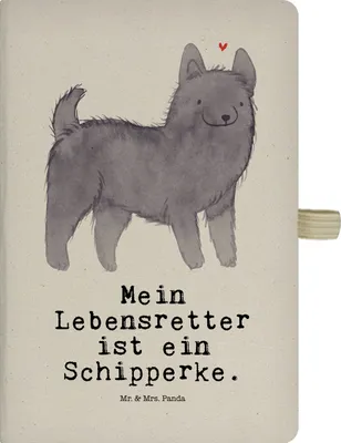Produktbild von Mr. & Mrs. Panda Tagebuch Schipperke Lebensretter - Transparent - Geschenk, Reisetagebuch, Kladde, Notizbuch A5, Journal, Belgische Hunderasse