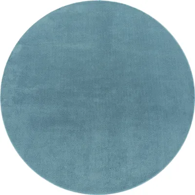 Produktbild von Moderner Wohnzimmer Teppich Kurzflor Waschbar Weich Felloptik Anti-Rutsch Grösse 160 cm Rund