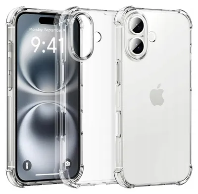 Produktbild von Techsuit Shockproof Back Cover Hülle für Apple iPhone 16 - Transparent