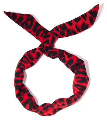 Produktbild von Banned Haarband - Jaden Leopard Rot