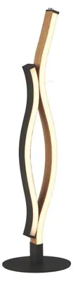 Obrázok produktu pre Stolná lampa LED, čierna, s dreveným efektom, CCT, H 48 cm