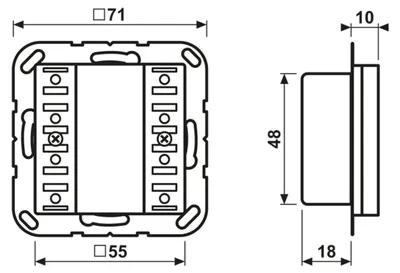 Productafbeelding van JUNG Tastsensor module A52941ST KNX, universeel, 4-voudig