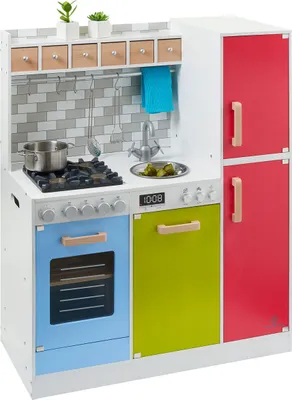 Produktbild von MUSTERKIND® Spielküche Pinus - L77 x B40 x H92 - Farbe: mehrfarbig/bunt; 107