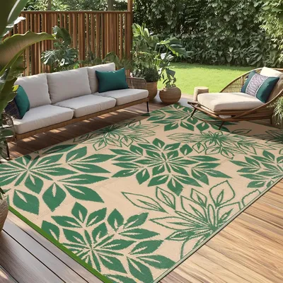 Obrázok produktu pre Vonkajší koberec 150x245 cm, zelený, vodotesný, UV odolný, obojstranný, pre kempovanie