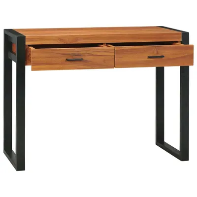 Produktbild von vidaXL Schreibtisch mit 2 Schubladen 100x40x75 cm Teakholz