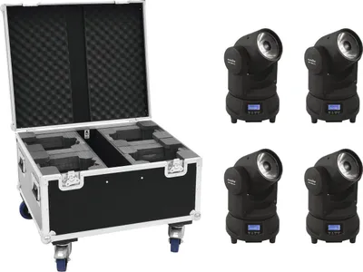 Produktbild von Set 4x LED TMH-X1 Moving-Head Beam + Case