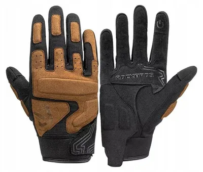 Produktbild von ROCKBROS MT003 Motorrad Fahrrad Handschuhe braun M atmungsaktiv