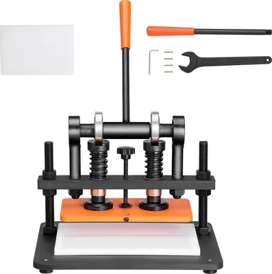 Image de Machine à découper le cuir SucceBuy, surface d'estampage 10,2 x 4,7 pouces, course du poinçon 0,47 pouce, adaptée à divers matériaux