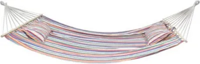 Produktbild von Kronenburg Hängematte mit zwei Kissen - 220 x 160 cm - Gesamtlänge 340 cm - Belastbarkeit bis 300kg