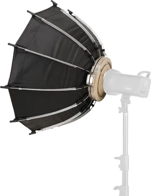 Produktbild von 45 cm/17,7 Zoll Schnellverschluss-Parabol-Softbox, faltbare Softbox mit Bowen-Mount-Wabengitter fuer Fotografie, Studio, Fotografie, Portraet, Live-Stream