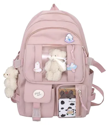 Imagen del producto de Mochila "kawaii" para niñas y mujeres, con accesorios