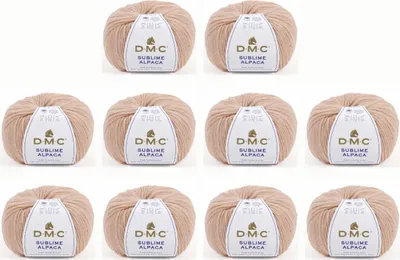 Obrázok produktu pre 10x DMC Sublime Alpaca – luxusná priadza na ručné pletenie, zložená z 50 % jemnej alpaky a 50 % vysokohorskej vlny (farba 411)