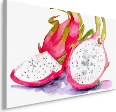 Produktbild von Fabelhafte Canvas LEINWAND BILDER 70x50 cm XXL Kunstdruck Essen Obst Exotisch Gemalt