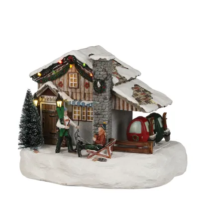 Produktbild von Luville Weihnachtsdorf-Miniatur Pistenhotel - L22,5 x B17 x H18,5 cm
