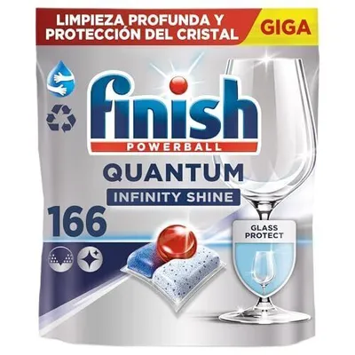 Produktbild von Finish Quantum Infinity Shine Spülmaschinentabs, entfernt hartnäckige Flecken, Grau, 166 Kapseln (2 x 83) N