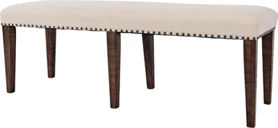 Obrázek produktu pro Lavice FURNLUX Avola béžová a hnědá 132 cm / Hlavní barva: béžová / Rozměry: 132 x 50 x 49 cm