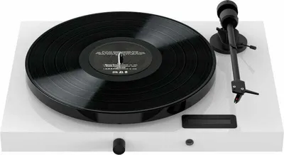 Immagine prodotto di Pro-Ject JukeBox E1 + giradischi OM5e, sistema All-in-one / Plug and Play con Bluetooth, pianoforte bianco