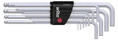 Produktbild von Wiha Winkelschraubendrehersatz 369H11 ISO2936L 11tlg. 6-kant -Kugelk.1,5-10 lang - 36453