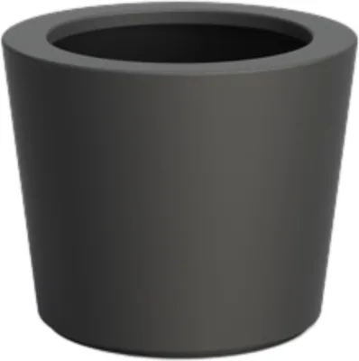 Produktbild von Adezz Conic mit Boden Pflanzgefäß Fiberglas Pflanzkübel 630x520 mm schwarz
