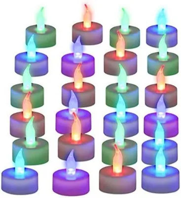 Imagen del producto de Juego de velas LED - 24 unidades, funcionan con pilas, sin llama