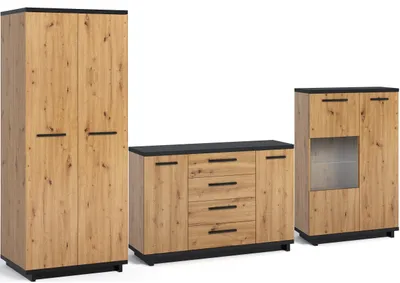 Produktbild von Mehrzweckschrank-Set INES SET C Wohnzimmer Flur Schlafzimmer