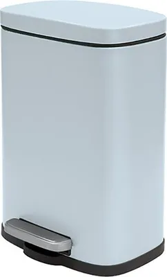 Produktbild von Spirella Treteimer Venedig - eisblau - 5 Liter - Metall - 21x30 cm - soft-close