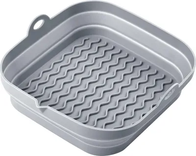 Produktbild von Set Silikoneinsätze für Fettfritteuse, 2 Stück, quadratisch, 20 cm, faltbar, KLAUSBERG KB-7790