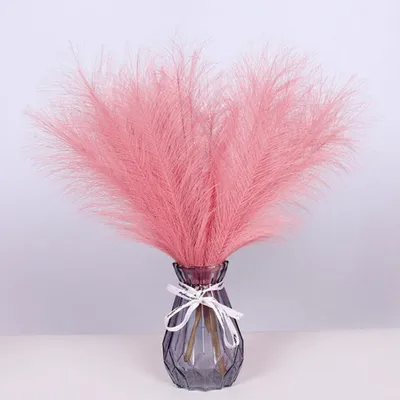 Produktbild von Künstliches Pampasgras Deko 10 Stück 43-45cm Flauschig Rosa