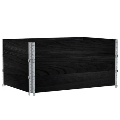 Zdjęcie produktu dla vidaXL Rama górna palety 3 szt. czarna 120x180 lite drewno sosnowe