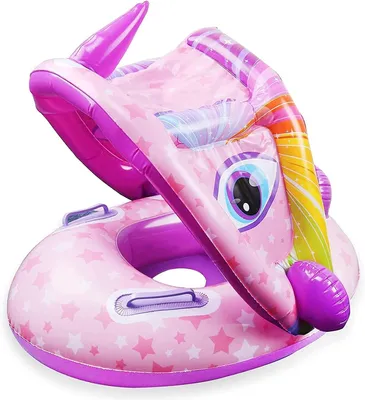 Produktbild von Aufblasbarer Schwimmring mit Ring und Baldachin für Kinder 70 cm 5 Jahre alt