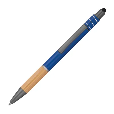 Produktbild von Fidget Touchpen-Kugelschreiber / aus Metall / Farbe: blau