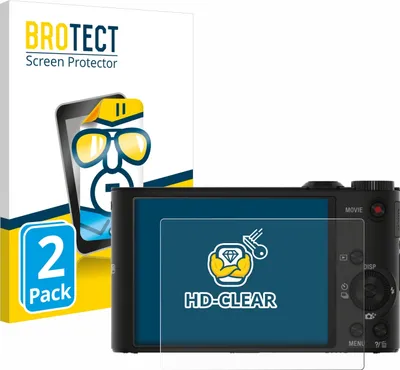Produktbild von 2x Für Sony Cyber-Shot DSC-WX300 / WX350 Schutzfolie BROTECT Displayschutz Display Schutz Folie Klar Transparent