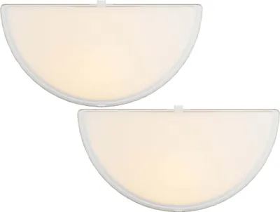 Produktbild von LED Nachtlicht mit Dämmerungssensor & Bewegungsmelder, Up&Down Licht für Steckdose 2er-Set Halbkugel-Weiß