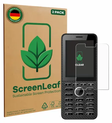 Produktbild von 2x ScreenLeaf Schutzfolie für Energizer E288S nachhaltiger Displayschutz Display Schutz Folie Klar Transparent