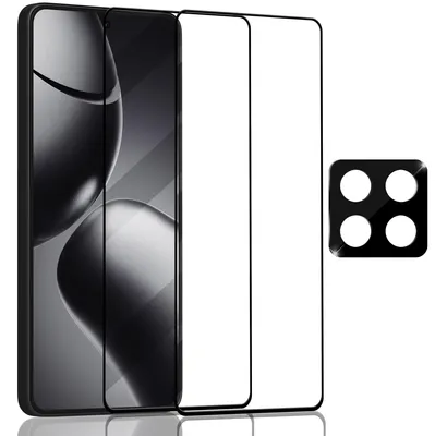 Produktbild von 2-Pack Xiaomi Redmi 14T Pro Displayschutzfolie & 1-Pack Kameraschutz - Gehärtetes Glas 9H - Super Qualität 3D