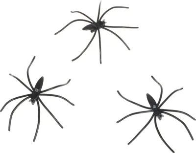 Obrázek produktu pro Dekorační pavouci | 100 ks | Dekorace na halloweenský žert | 42x48mm