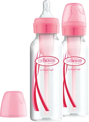 Immagine prodotto di DR.BROWN'S Bottiglia anticolica Options+ stretta 2x250 ml plastica, rosa