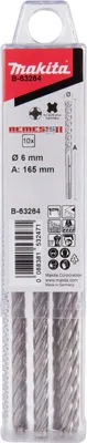 Zdjęcie produktu dla Młotowiertarka Makita SDS-PLUS, Nemesis II, 6 x 165 mm, 10 szt. SDS-PLUS - Nemesis 2 - 6 x 165 mm - 10 szt