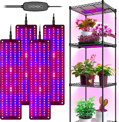Produktbild von 600 LED Pflanzenlampe Vollspektrum Pflanzenlicht Dimmbar mit Timer Zimmerpflanzen Wachstumslicht Grow Lampe
