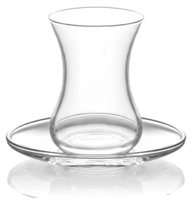 Immagine prodotto di Tazzine da tè turche con piattini - Set da 115 ml