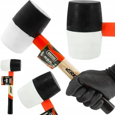 Produktbild von Verke Gummihammer 660g Holzstiel für Pflaster- und Blecharbeiten
