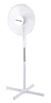 Produktbild von Dunlop - Standventilator Abkühlung - 3 Geschwindigkeiten, Schwenkfunktion, Höhe Einstellbar - Weiß - 40 Watt