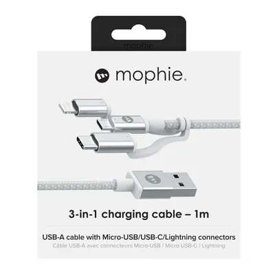 Immagine prodotto di mophie 409903219, 1 m, USB A, USB C, USB 3.2 Gen 1 (3.1 Gen 1), bianco