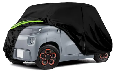 Produktbild von Vollgarage Autoabdeckung für Citroen Ami/Rocks-e/FIAT Topolino 2020-2024, atmungsaktiv, wasserdicht, schwarz