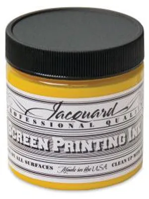 Produktbild von Jacquard Siebdruckfarbe 118 ml Gelb - Textilfarbe für kreatives Spielzeug