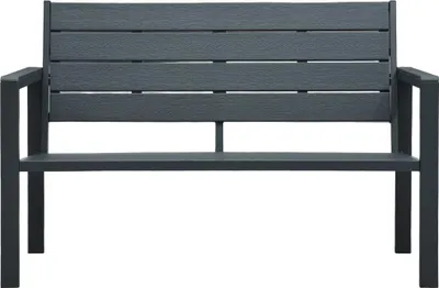 Immagine prodotto di Panchina da giardino 120 cm HDPE grigio effetto legno
